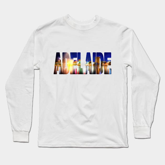 ADELAIDE Night Cityscape South Australia Long Sleeve T-Shirt by TouristMerch